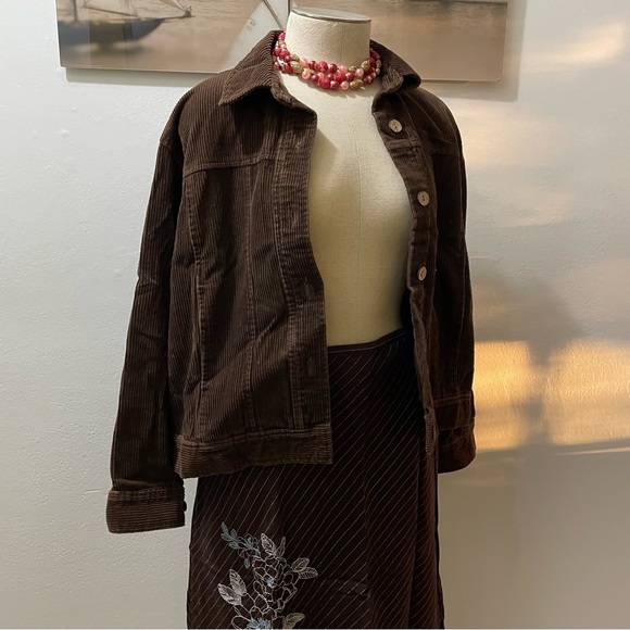 Coldwater Creek Dark Brown Corduroy Jacket 🍁🍂 - Picture 1 of 6